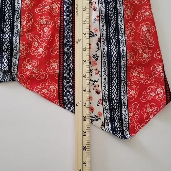 Cato Est. 1946 Sleeveless Blouse Handkerchief Hem sz Large Vintage Quilt Pattern - Picture 15 of 15